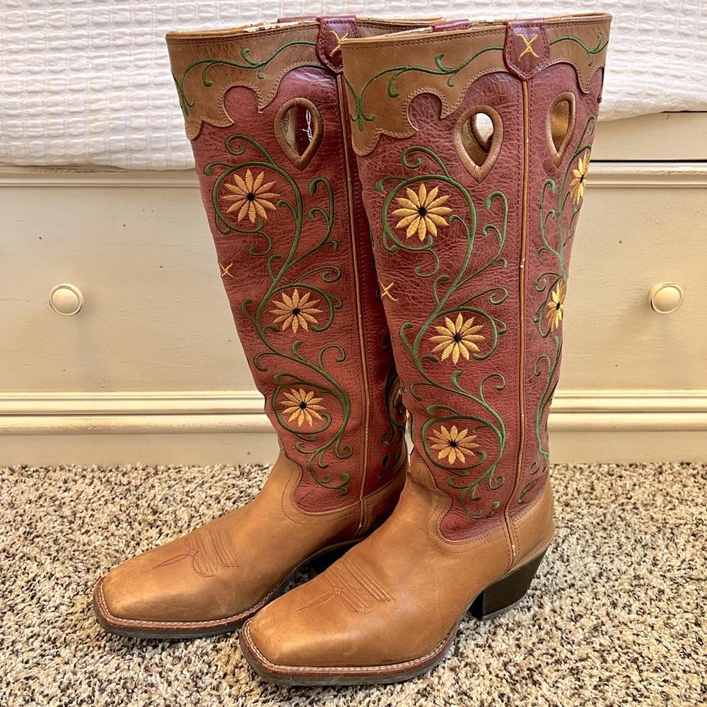 Twisted X tall Buckaroo Sunflower Cowboy Boots